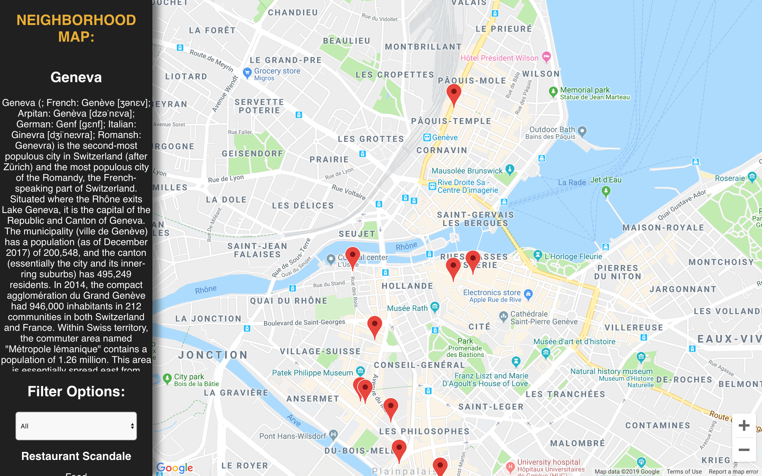 Neighborhood Map: Geneva